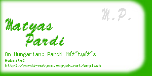 matyas pardi business card